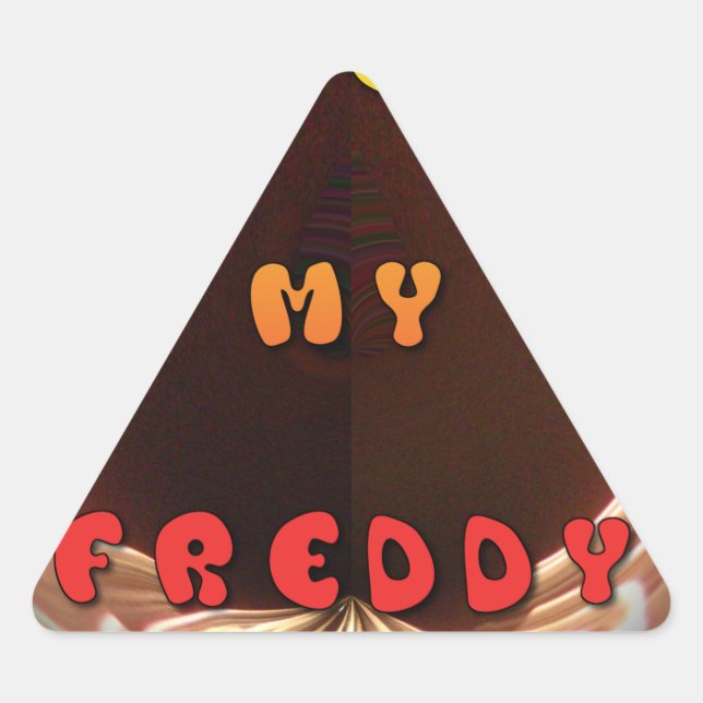 Fresh My Freddy Art Print Triangle Sticker (Front)