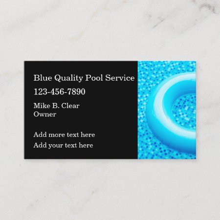 Fresh New Swimming Pool Business Cards