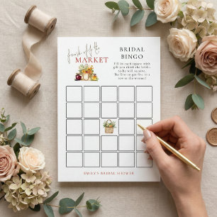 Fresh off Market Bingo Bridal Shower Game Card
