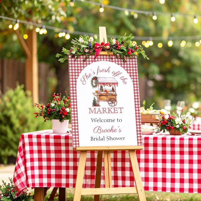 Fresh off market Christmas Bridal Shower welcome Foam Board (Creator Uploaded)