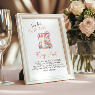 Fresh Off Market Floral Bridal Shower Hunt Game Poster