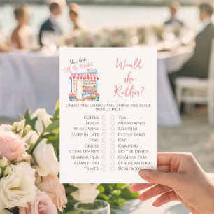 Fresh Off Market Floral Bridal Shower Rather Game Note Card