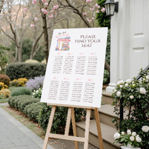 Fresh Off Market Floral Bridal Shower Seating Foam Board
