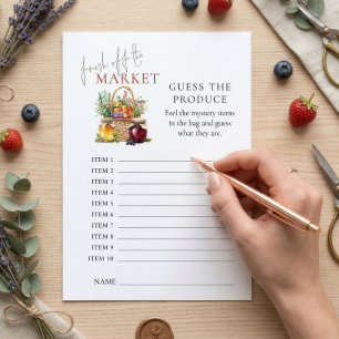 Fresh off Market Guess Produce Bridal Shower Game Invitation