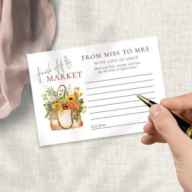 Fresh Off Market Well Wishes Bride Bridal Shower Enclosure Card (Creator Uploaded)