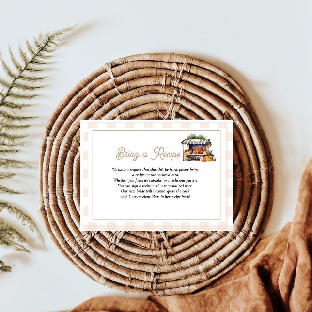 Fresh Off The Market  Book recipe for the bride Enclosure Card (Creator Uploaded)