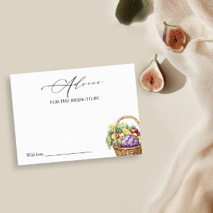 Fresh Off The Market Bridal Shower Advice Card
