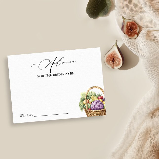 Fresh Off The Market Bridal Shower Advice Card (Creator Uploaded)