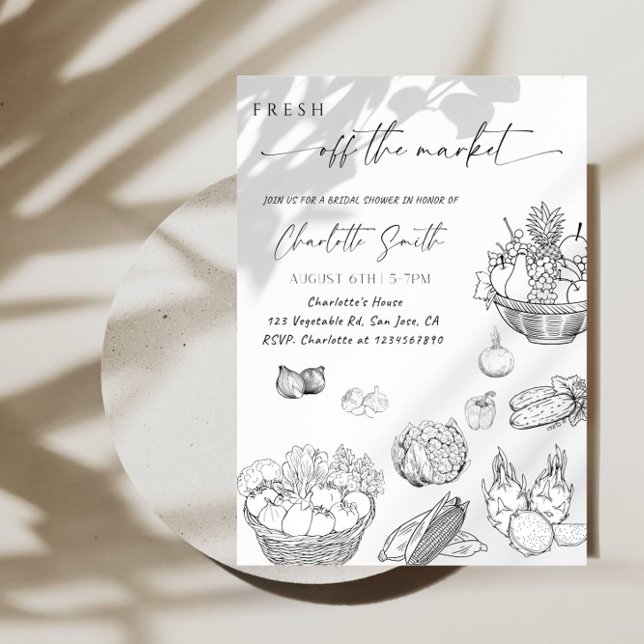 Fresh Off The Market Bridal Shower-Farmer’s Market Invitation (Creator Uploaded)