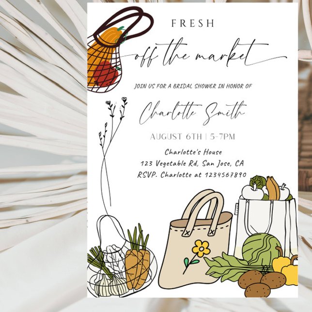 Fresh Off The Market Bridal Shower-Farmer’s Market Invitation (Creator Uploaded)