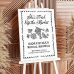 Fresh Off The Market Bridal Shower, Farmers Market Foam Board<br><div class="desc">Fresh Off The Market Bridal Shower, Farmers Market Welcome Sign This funky welcome sign features hand drawn graphics and handwritten font with a wavy frame. This farmers market theme is perfect for your bridal shower, engagement party, rehearsal dinner or any event you chose! All clipart and font are fully editable!...</div>