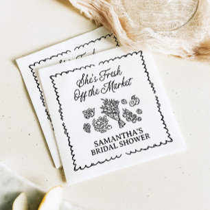 Fresh Off The Market Bridal Shower, Farmers Market Napkins