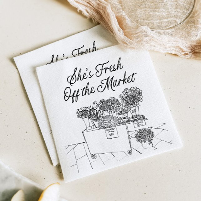 Fresh Off The Market Bridal Shower, Farmers Market Napkins (Creator Uploaded)