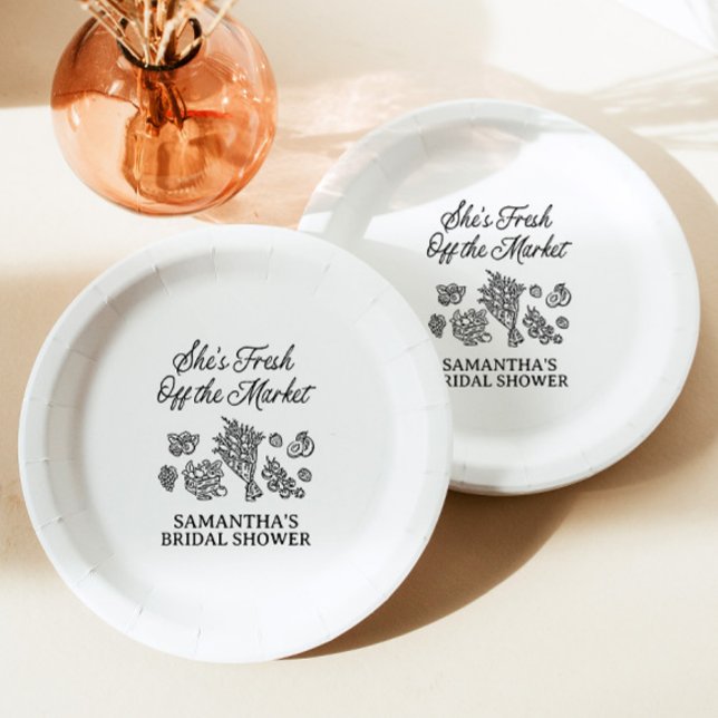Fresh Off The Market Bridal Shower, Farmers Market Paper Plates (Creator Uploaded)