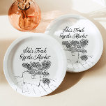 Fresh Off The Market Bridal Shower, Farmers Market Paper Plates<br><div class="desc">Fresh Off The Market Bridal Shower,  Farmers Market Paper Plates
These funky paper plates feature hand drawn graphics and handwritten font. This farmers market theme is perfect for your bridal shower,  engagement party,  rehearsal dinner or any event you chose! All clipart and font are fully editable!</div>