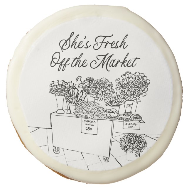 Fresh Off The Market Bridal Shower, Farmers Market Sugar Cookie (Front)