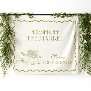 Fresh Off the Market Bridal Shower, Farmers Market Tapestry