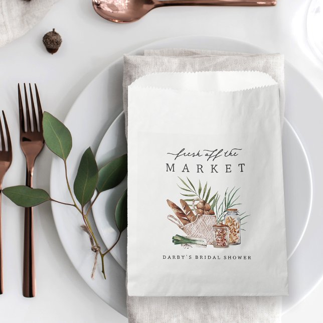 Fresh Off the Market Bridal Shower Favor Bag (Creator Uploaded)