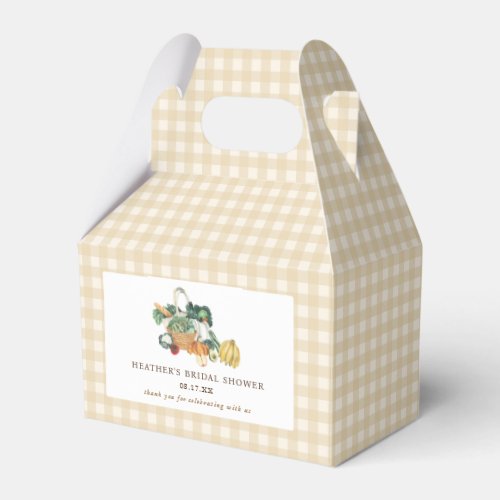 Fresh Off The Market Bridal Shower  Favor Boxes