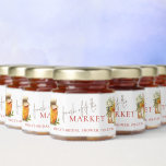 Fresh off the Market Bridal Shower Favor Honey Jar Favors<br><div class="desc">Fresh off the Market Bridal Shower Favor Honey Jar. With an elegant set script for the words "Fresh off the" and the rest of the text you can personalise as required. With farmesr market style jars of honey and tote with sunflowers and fresh produce illustrations.</div>