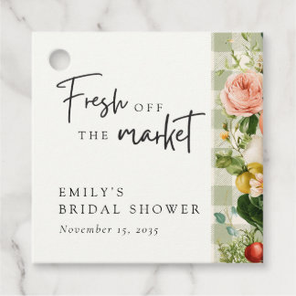 Fresh Off The Market Bridal Shower Favor Tags