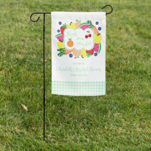 Fresh Off The Market Bridal Shower Garden Flag