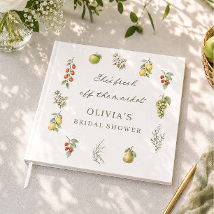 Fresh Off The Market Bridal Shower Guest Book