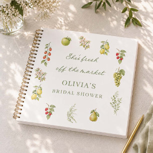 Fresh Off The Market Bridal Shower Guest Notebook