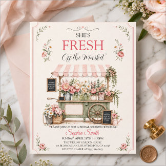 Fresh Off the Market Bridal Shower Invitation