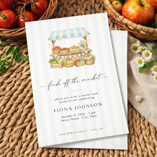 Fresh Off The Market Bridal Shower Invitation