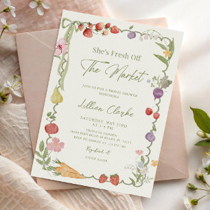 Fresh Off the Market Bridal Shower Invitation
