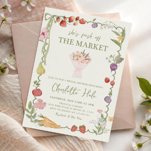 Fresh Off the Market Bridal Shower Invitation