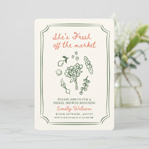 Fresh Off the Market Bridal Shower Invitation