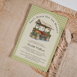 Fresh Off the Market Bridal Shower Invitation