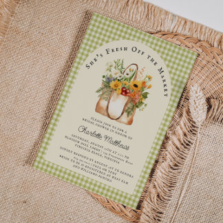 Fresh Off the Market Bridal Shower Invitation