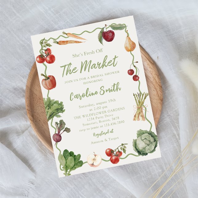 Fresh Off The Market Bridal Shower Invitation (Creator Uploaded)