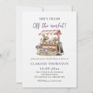 Fresh Off The Market Bridal Shower Invitation