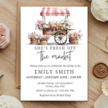 Fresh Off The Market Bridal Shower Invitation Temp