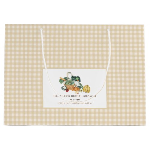 Fresh Off The Market Bridal Shower  Large Gift Bag