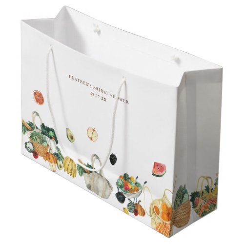 Fresh Off The Market Bridal Shower  Large Gift Bag