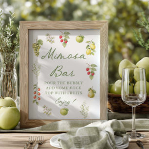 Fresh Off The Market Bridal Shower Mimosa Bar Sign