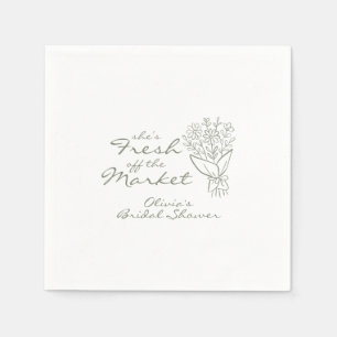 Fresh off the Market Bridal Shower Napkins