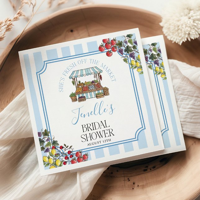 Fresh Off The Market Bridal Shower Napkins (Creator Uploaded)