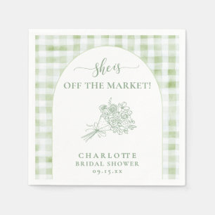 Fresh Off the Market Bridal Shower Napkins