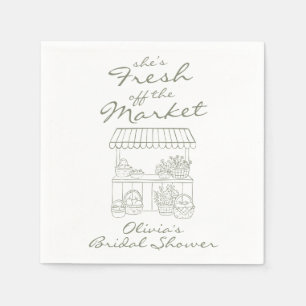 Fresh off the Market Bridal Shower Napkins