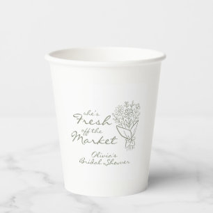 Fresh off the Market Bridal Shower Paper Cups