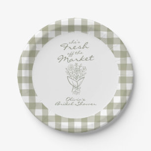 Fresh off the Market Bridal Shower Paper Plates
