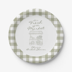Fresh off the Market Bridal Shower Paper Plates