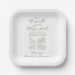 Fresh off the Market Bridal Shower Paper Plates