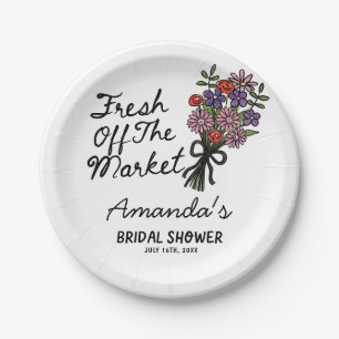Fresh Off The Market Bridal Shower Paper Plates
